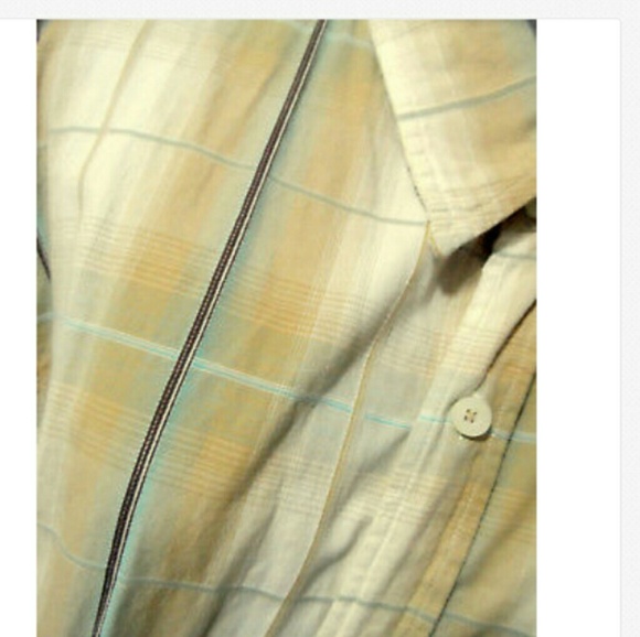 INDUSTRIAL EXCHANGE Dress Shirt XL Peach Blue LS - Picture 3 of 5